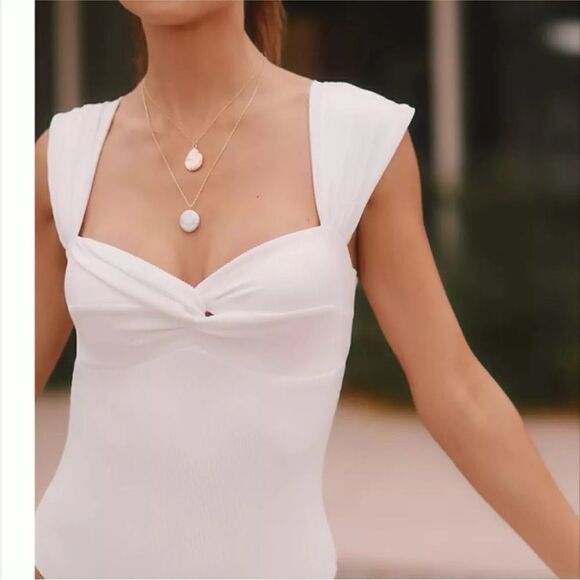 Charlie Holiday NWT Peyton One Piece Bikini Swimsuit in White Size 8 - Picture 3 of 11